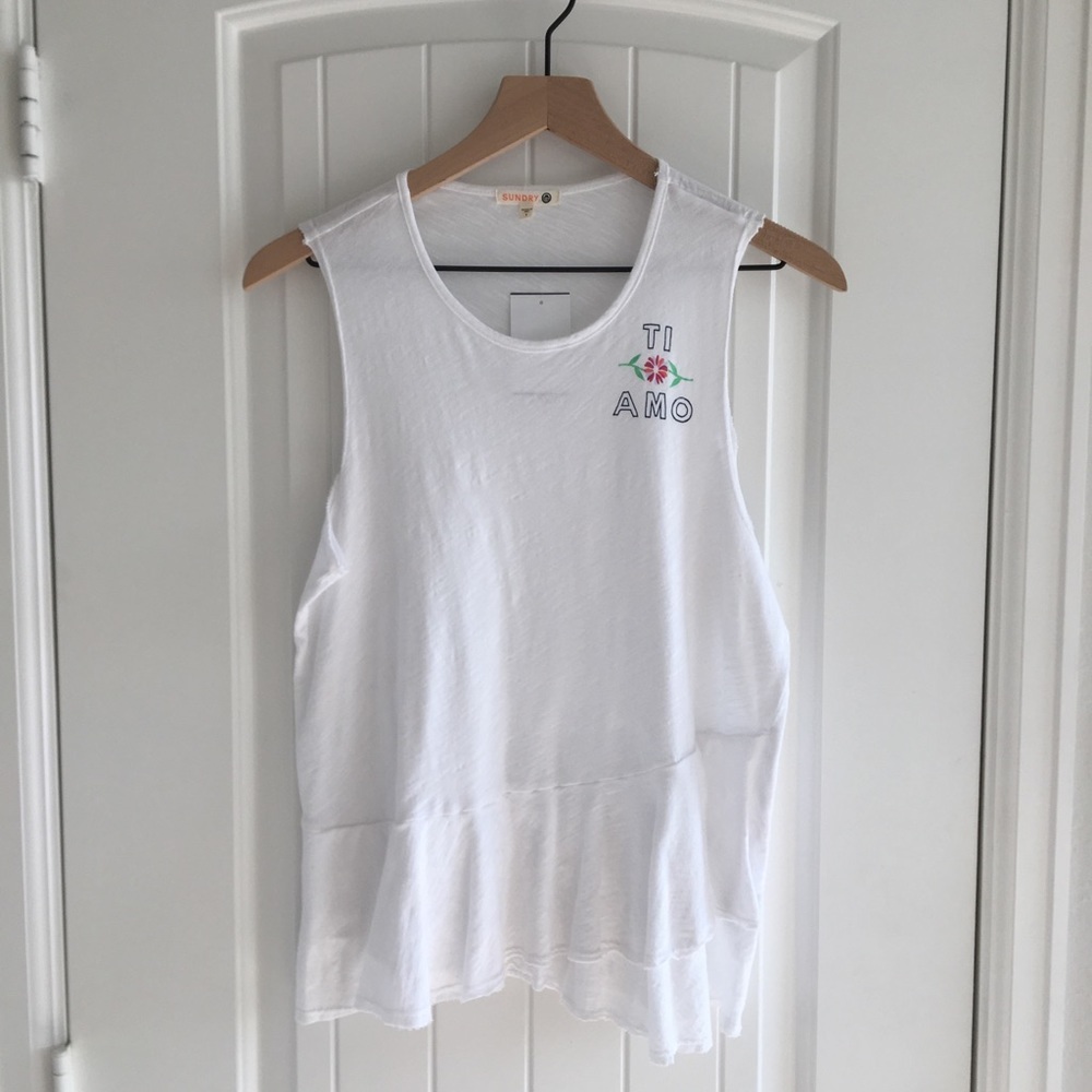 Sundry | “Ti Amo” Peplum Hem Tank